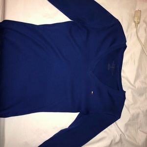 Tommy Hilfiger navy blue long sleeve v-neck.
